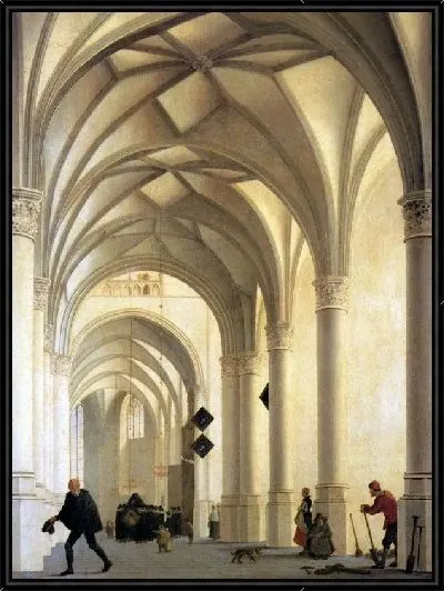 Картина Похоронная процессия (South Aisle of the Saint Laurenskerk with a Funeral Procession, Alkmaar)
