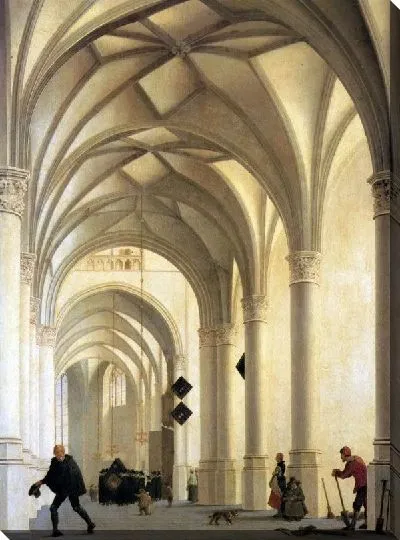Картина Похоронная процессия (South Aisle of the Saint Laurenskerk with a Funeral Procession, Alkmaar)