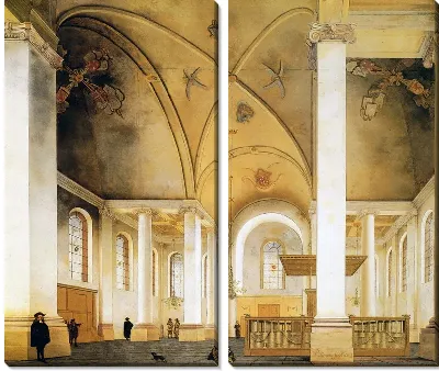 Картина Интерьер церкви в Голландии (The interior of the church in the Netherlands)
