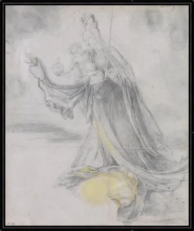 Богоматерь с младенцем в облаках