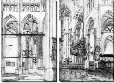 Картина Интерьер церкви в Голландии (The interior of the church in the Netherlands)