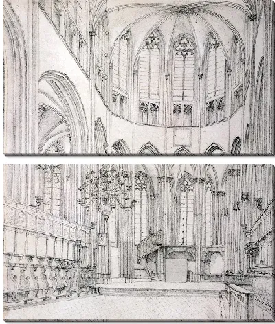 Картина Интерьер церкви в Голландии (The interior of the church in the Netherlands)