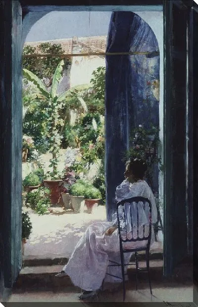 Картина Андалузский внутренний дворик (андалузский ленивец)