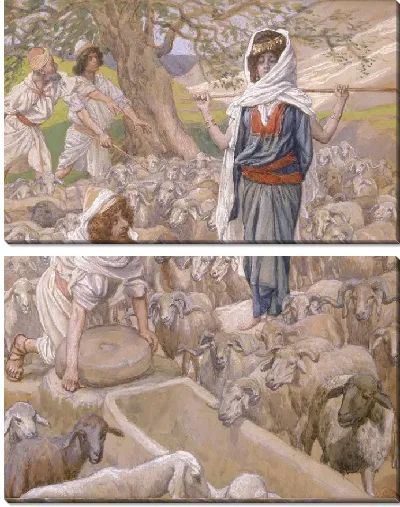 Картина Джейкоб и Рэйчел у колодца