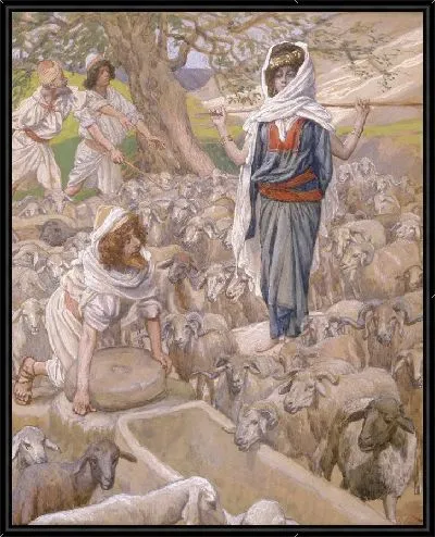 Картина Джейкоб и Рэйчел у колодца