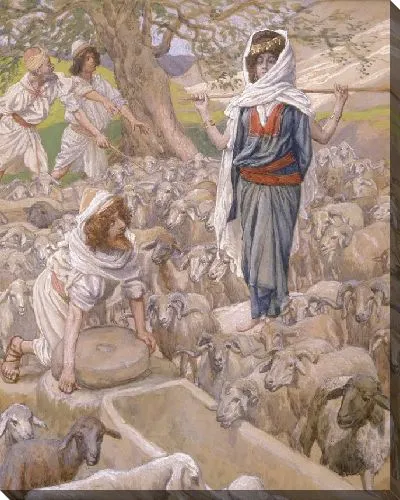 Картина Джейкоб и Рэйчел у колодца