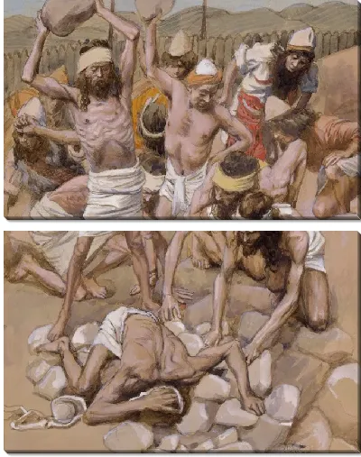 Картина Нарушитель Субботы Побит Камнями