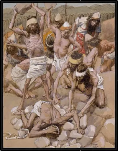 Картина Нарушитель Субботы Побит Камнями