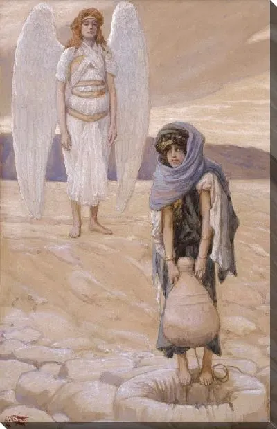 Картина Агарь и ангел в пустыне