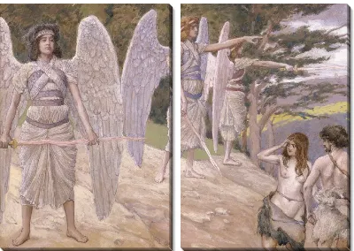 Картина Адам и Ева изгнаны из рая