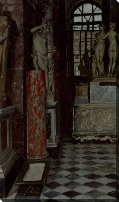 Картина Вид на зал греческих, римских и этрусских древностей (зал № 9) в Лувре