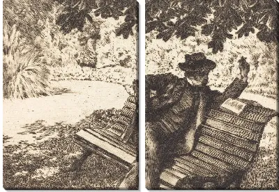 Картина Денуазель Рединг в саду