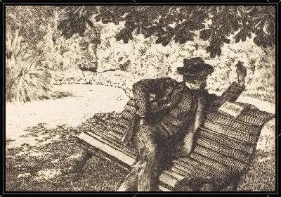 Картина Денуазель Рединг в саду