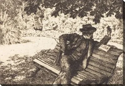 Картина Денуазель Рединг в саду