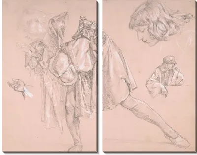 Картина Этюд молодого человека, наклонившегося вперед, чтобы поцеловать руку, для картины " уход блудного сына "(ныне утраченной)