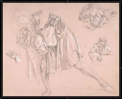 Картина Этюд молодого человека, наклонившегося вперед, чтобы поцеловать руку, для картины " уход блудного сына "(ныне утраченной)