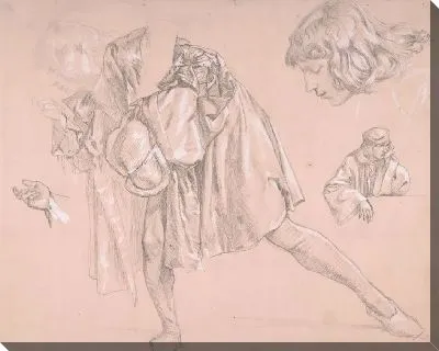 Картина Этюд молодого человека, наклонившегося вперед, чтобы поцеловать руку, для картины " уход блудного сына "(ныне утраченной)