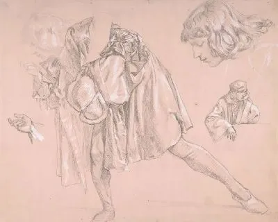 Картина Этюд молодого человека, наклонившегося вперед, чтобы поцеловать руку, для картины " уход блудного сына "(ныне утраченной)