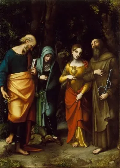 Картина Святые Петр, Марфа, Мария Магдалина и Леонард 