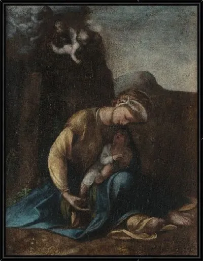 Картина Мадонна с младенцем (так называемая «цыганка») 