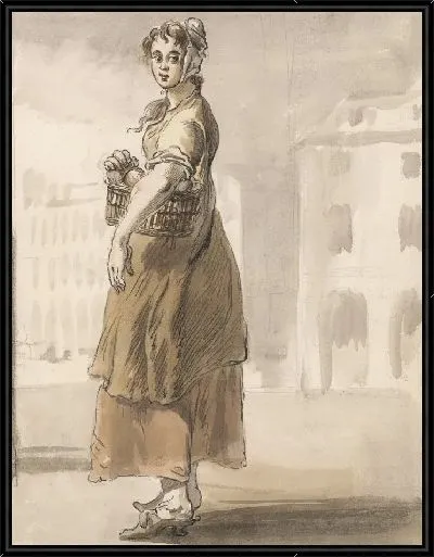 Картина Лондонские крики: девушка с корзиной апельсинов 