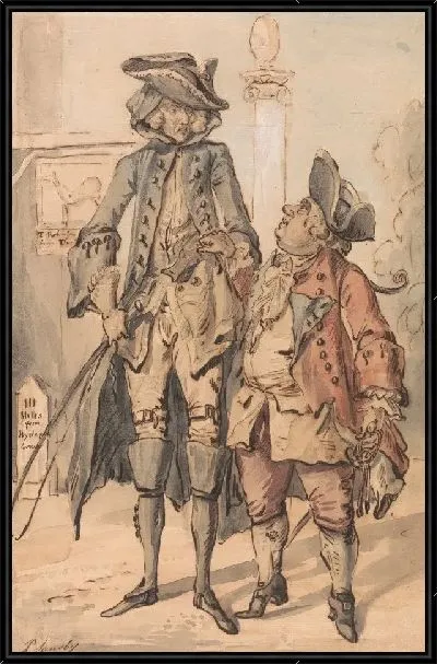 Картина Карикатура Джорджа Бубба Додингтона и сэра Томаса Робинсона 