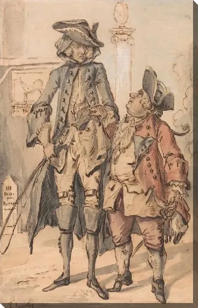 Картина Карикатура Джорджа Бубба Додингтона и сэра Томаса Робинсона 