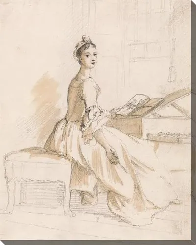 Картина Портрет дамы за чертежным столом 