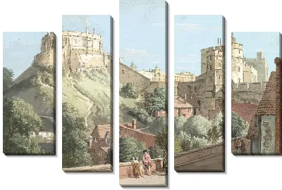 Виндзорский замок: круглая башня, королевский двор и дьявольская башня из черного жезла 