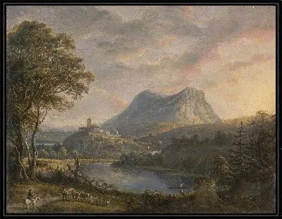 Картина Пейзаж с озером  №6