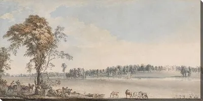 Картина Северо-западный вид на Уэйкфилд Лодж в лесу Уиттлбери, Нортгемптоншир 