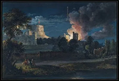 Виндзорский замок с Датчет-лейн в радостную ночь, 1768 