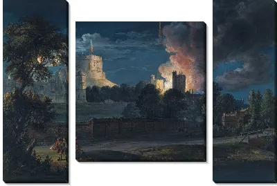 Виндзорский замок с Датчет-лейн в радостную ночь, 1768 