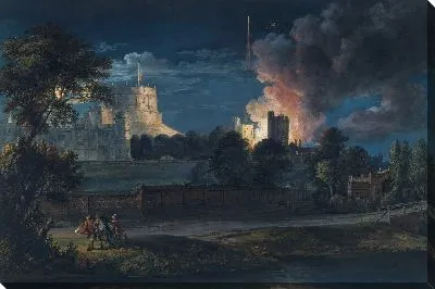 Виндзорский замок с Датчет-лейн в радостную ночь, 1768 