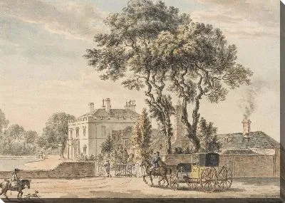 Картина Северо-восточный вид дома сэра Джона Эльвила на Энглфилд-Грин возле Эгама в Суррее 
