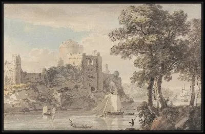 Картина Замок на реке 