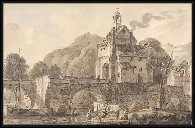 Картина Мост в Бриджнорте в Шропшире 