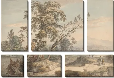 Картина Итальянский пейзаж с путешественниками нет. 2 