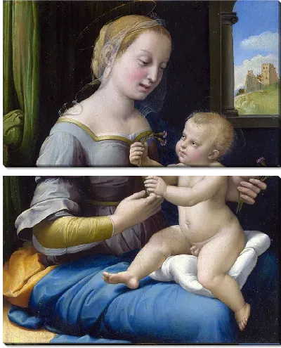 Картина Мадонна с гвоздикой (The Madonna of the Pinks)