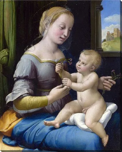 Картина Мадонна с гвоздикой (The Madonna of the Pinks)