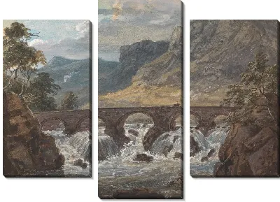 Картина Пон-и-Пир около Llanrwst, Денбишир 