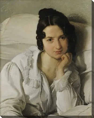 Картина Портрет Каролины Цукки (Больной женщины) (Каролина в постели) 