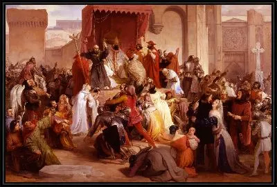 Папа Урбан II проповедует первый крестовый поход на площади Клермон 