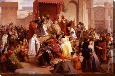 Папа Урбан II проповедует первый крестовый поход на площади Клермон 