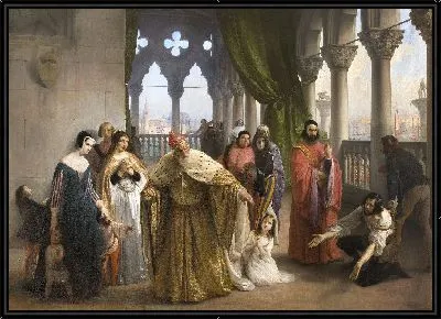 Последняя встреча Якопо Фоскари и его семьи перед отправкой в изгнание 