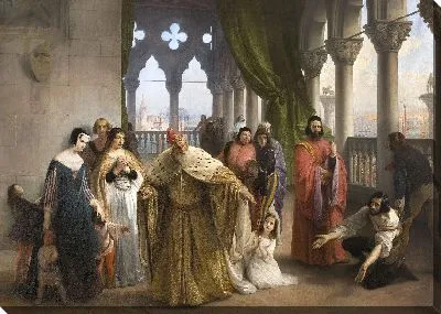 Последняя встреча Якопо Фоскари и его семьи перед отправкой в изгнание 