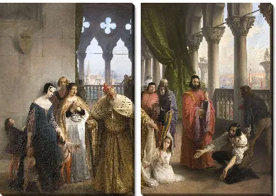 Последняя встреча Якопо Фоскари и его семьи перед отправкой в изгнание 