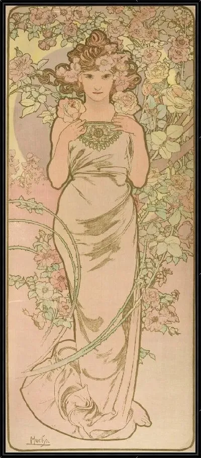 Картина Анимированная женщина в цвету 