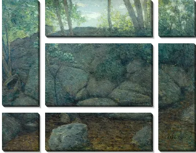 Картина Лесные скалы