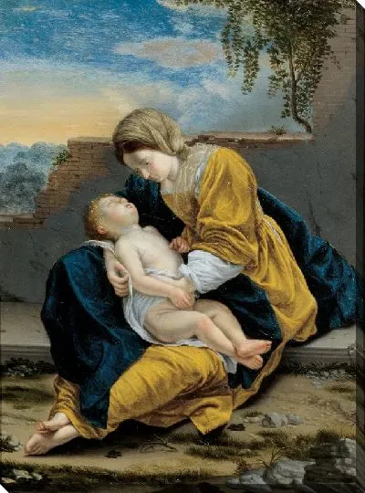 Картина Мадонна с младенцем в пейзаже